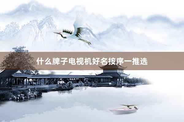 什么牌子电视机好名按序一推选